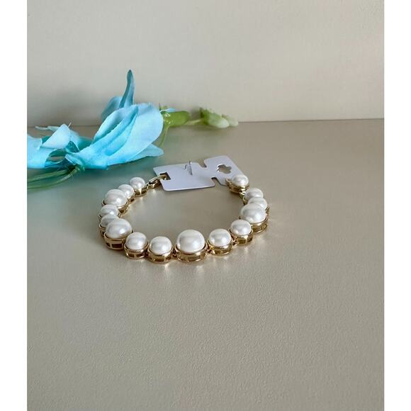 Women Bracelet Pearls 18k Gold Plated Waterproof Oro Laminado - Picture 4 of 7